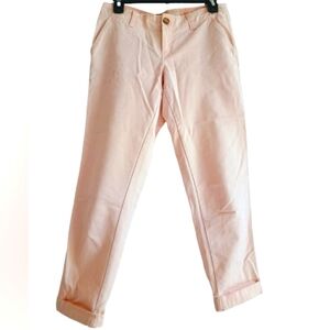 Old Navy Boyfriend Straight Peach Cuffed Chino Crop‎ Pants Women's Size 0